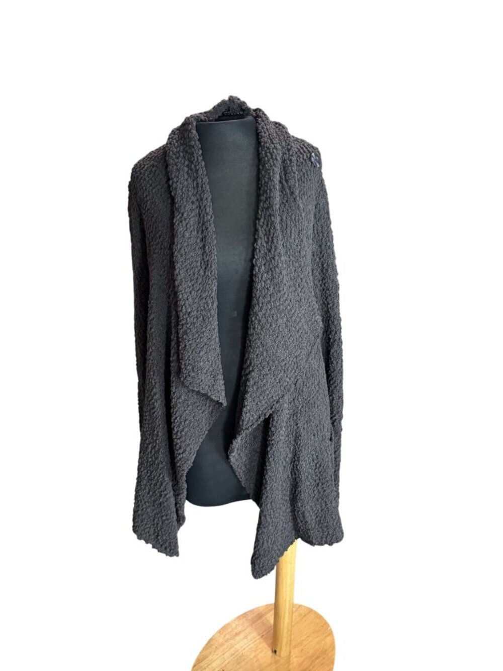 Bobeau Womens Open Front Cardigan Sweater black Size S Cozy Textured Knit
